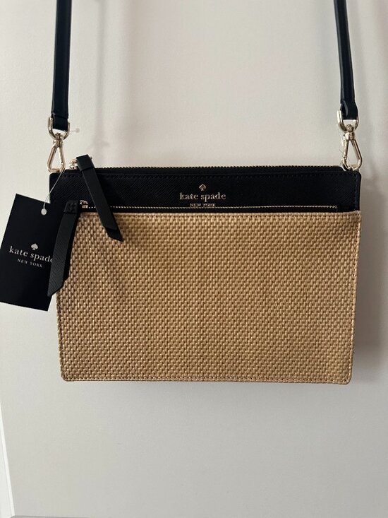kate spade Handbags - Brand New with Tags Kate Spade Cameron Straw Crossbody Bag Purse